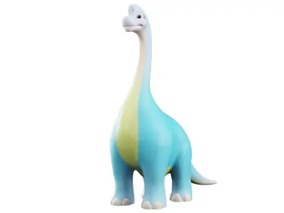 Cartoon Dinosaur Brachiosaurus 3D model