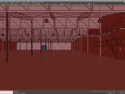 Warehouse building Free 3D model