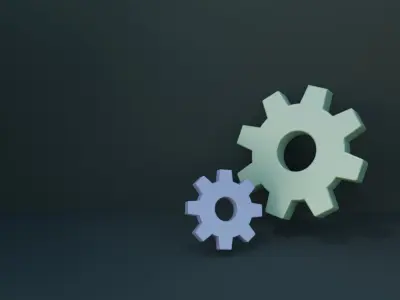 Gear Icon Low Poly Free low-poly 3D model