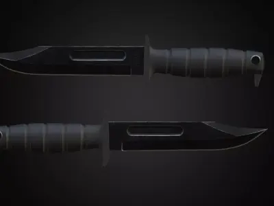 Kabar knife Free low-poly 3D model