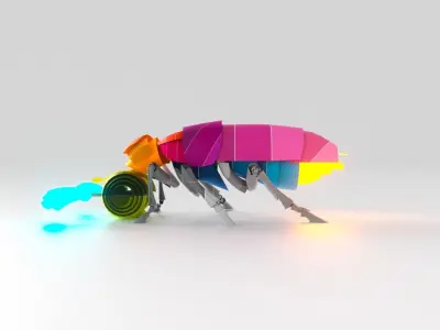 Stylized Firefly - Animated Model 3D model