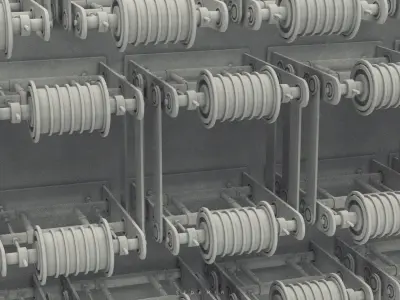 Sci-Fi Pulley 3D Model 3D model