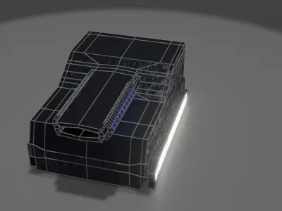 SCI-FI tank Low-poly 3D model
