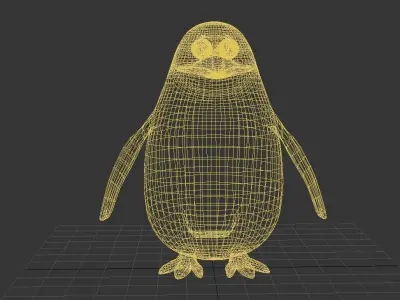 Penguin cartoon 3D model