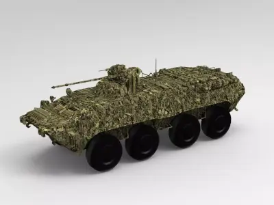 BTR-80 armored personnel carrier 3D model