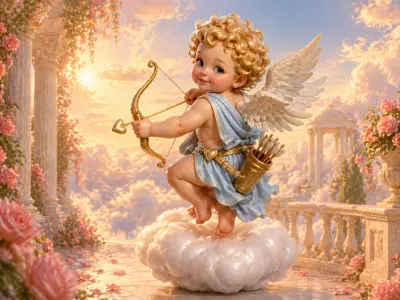 Cupid on a Cloud 3D model
