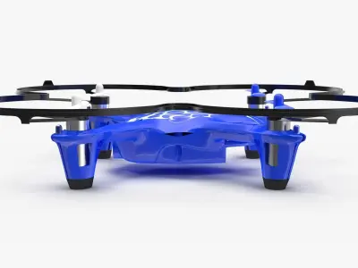 Hubsan X4 H107C Blue Propeller Guard Low-poly 3D model