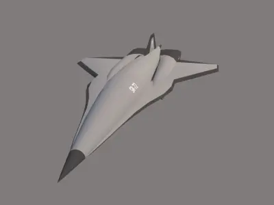 SR-72 fighter jet Low-poly 3D model