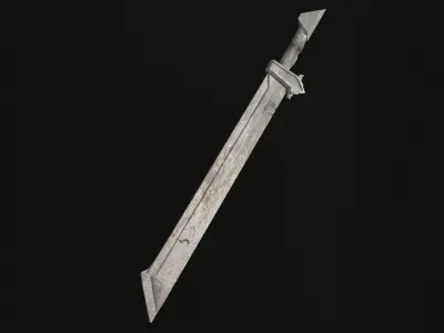 20 swords basemesh lowpoly vol01 Low-poly 3D model
