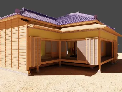 Japanese standard house in early 20 century 3D model