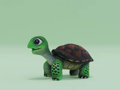 Baby Turtle Cute Low-poly 3D model