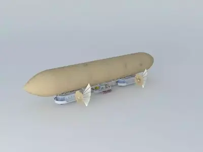 ARGO NAUTIX Steampunk airship 3D model