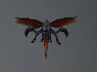 BEE LAVA MONSTER Low-poly 3D model