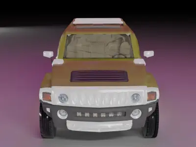 Hummer H3 Lowpoly Free low-poly 3D model