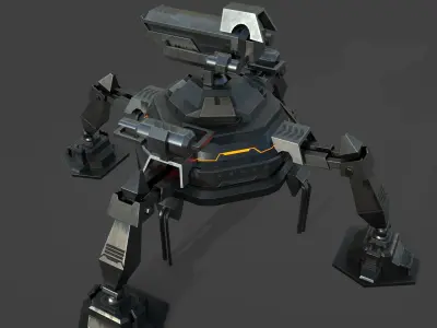 Spider Robot Low-poly 3D model