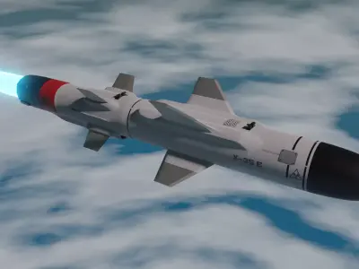 KH-35 Uran Subsonic cruise missile 3D model