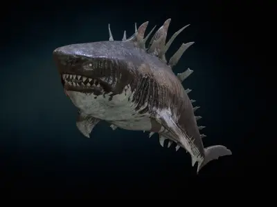 AlienShark 4 Low-poly 3D model