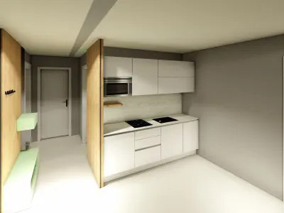 Apartment with furniture Free 3D model
