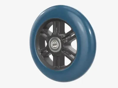 Roller skate wheel 01 3D model