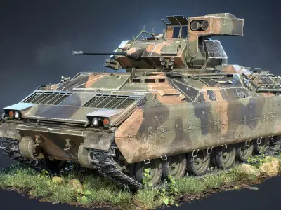 M2 Bradley Game Ready Low-poly 3D model