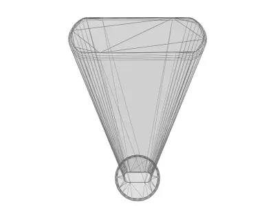 Narrow Steel Bollard Grey 3D model