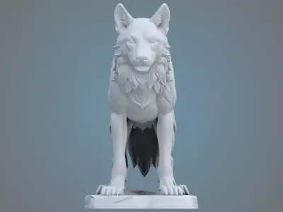 Majestic Wolf Statue PM-44 3D print model