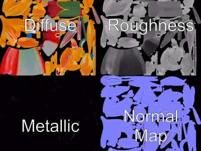 Vibrant Strelitzia model pack Low-poly 3D model