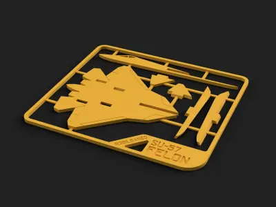 Sukhoi Su-57 kit card Free 3D print model