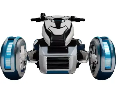Futuristic Hoverbike Engine 3D Model 3D model purchase