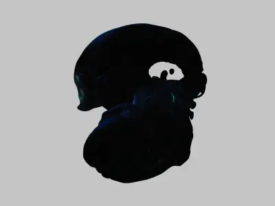 ALien Xenomorph Head Bust Low-poly 3D model purchase