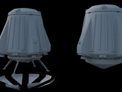 Sci Fi Landing module - Escape Pod 3D model