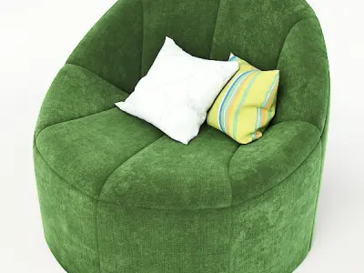 single sofa Free low-poly 3D model purchase