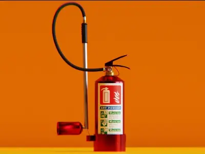 Emergency Set - Fire Extinguisher  Free 3D model