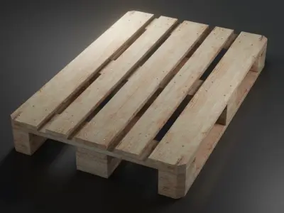 Europallet Remastered Low-poly 3D model