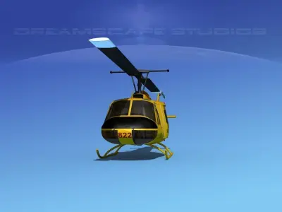 Bell UH-1B Iroquois Canada Rescue 3D model