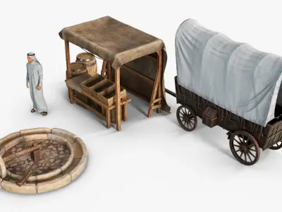 Antique Arab Mill Village 3D model