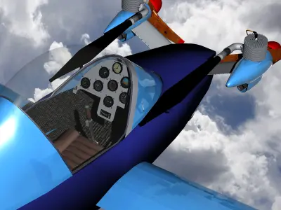 Cri-Cri ultralight aircraft 3D model