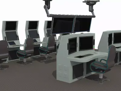 OPERATION AND COMMAND CENTER Low-poly 3D model