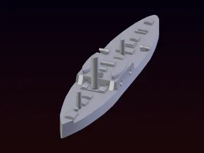Ironclad Admiral Tamandare 3D print model