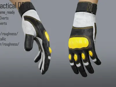 FPS hand glove tactical 05 s1 Low-poly 3D model