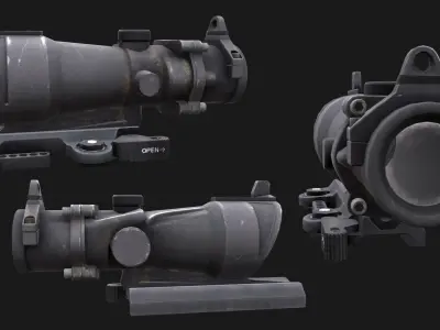 Rifle Scope ACOG Low-poly 3D model