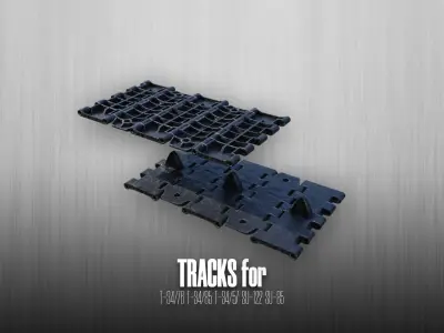 Soviet Tank Tracks - T-34-76 T-34-85 SU-85 Low-poly 3D model