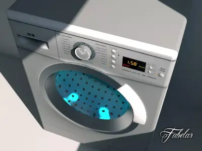 Washing machine 03 Free low-poly 3D model