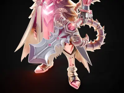 Stylized Sword - Dragonbane Greatsword Crimson Howl - Game Ready 3D model