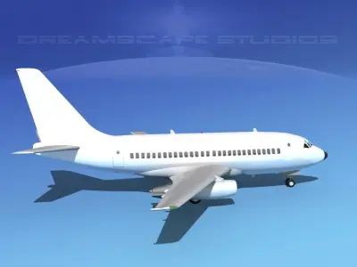 Boeing 737-100 Unmarked 3D model
