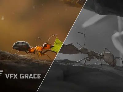 Carpenter Ant Animation VFX Grace 3D model