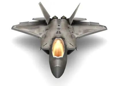 Raptor F22 Low-poly 3D model