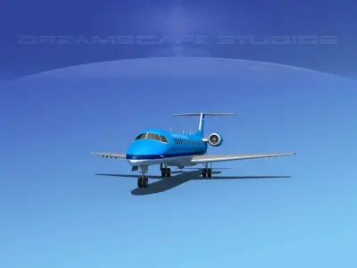 Embraer ERJ-145 Blue Sky Charters 3D model