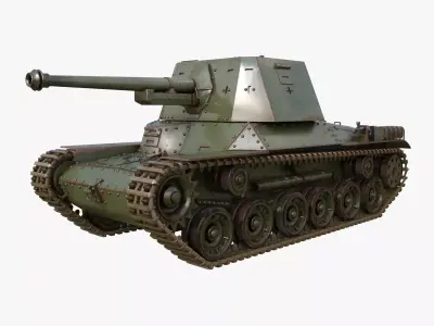 Tank Type 3 Ho Ni III Japan Mental Ray 3D model