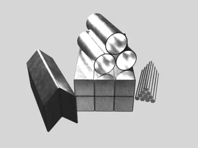 Rolled metal 3D model